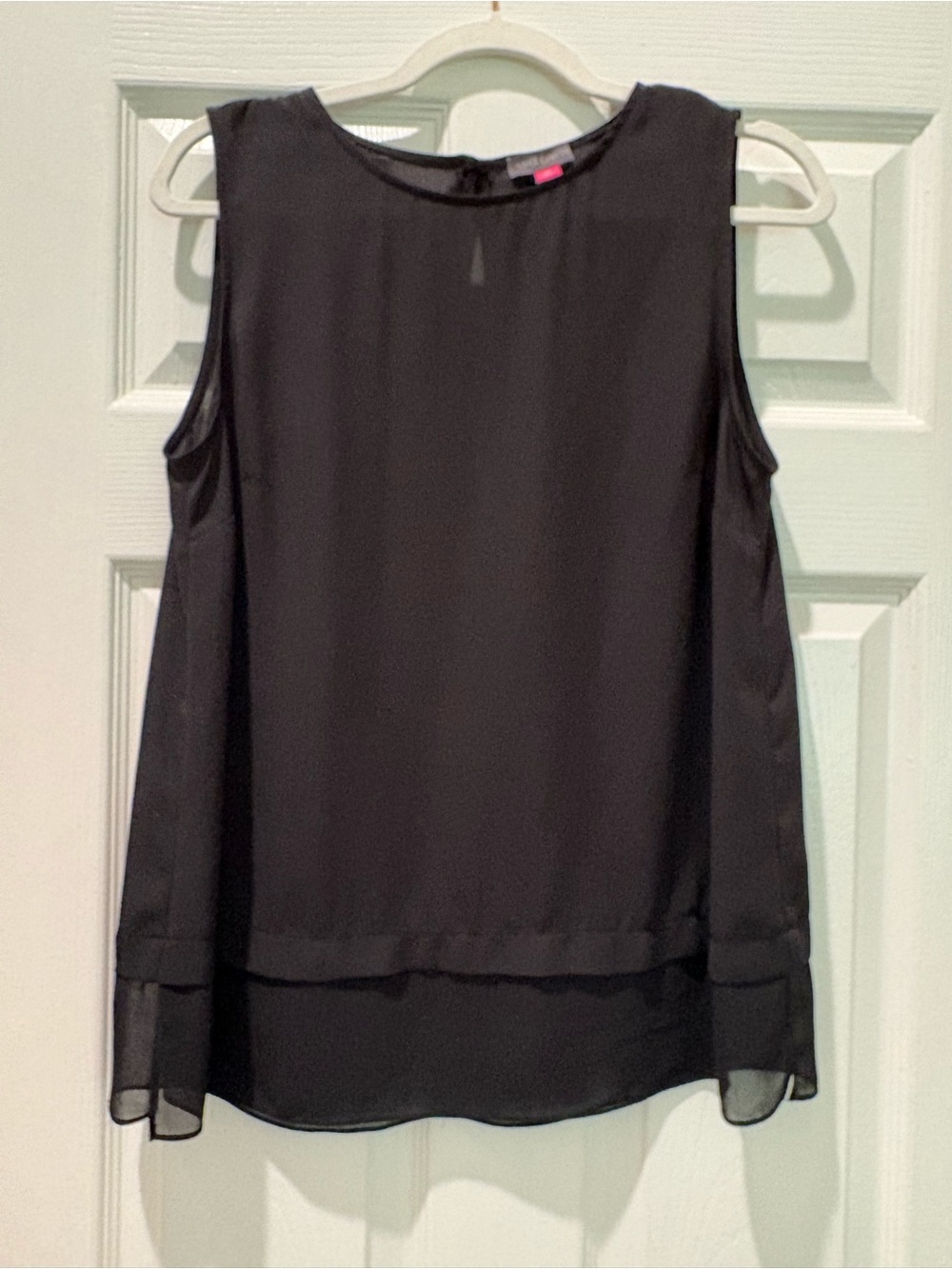 Vince Camuto Black Layered Sleeveless Shell Top